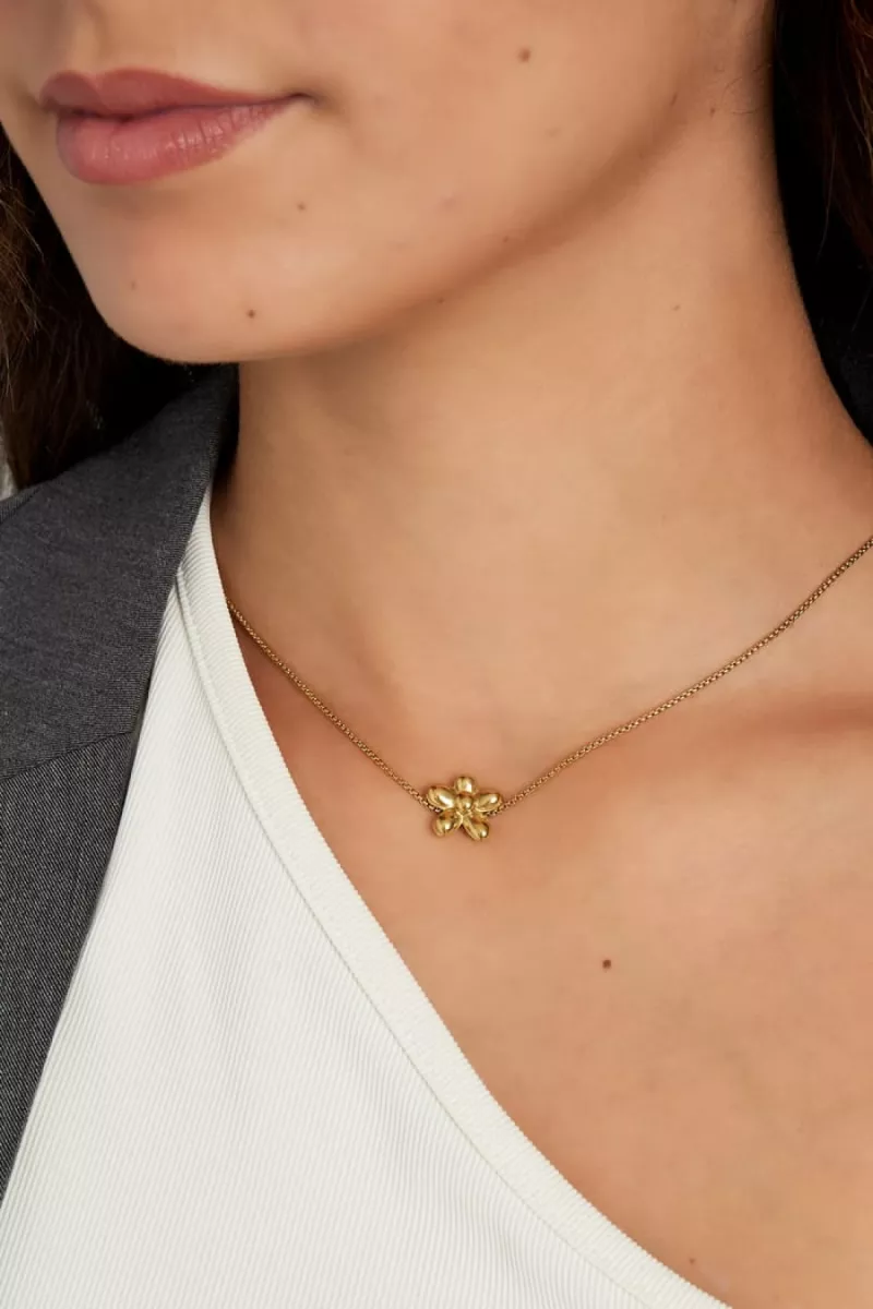 Yehwang Ketting puffy flower | Goud 2 Yehwang Yehwang Ketting puffy flower | Goud