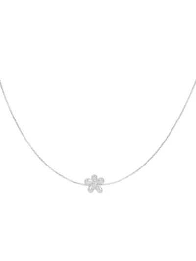 Yehwang Yehwang Ketting puffy flower | Zilver