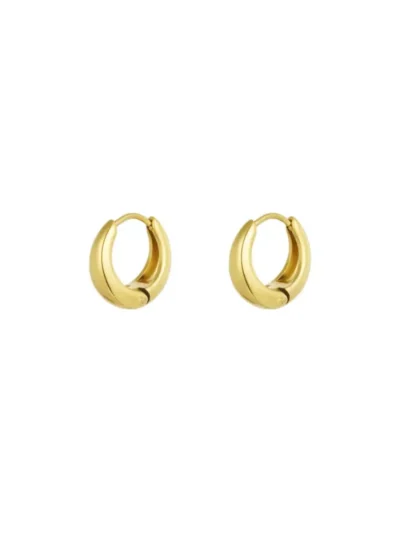 Yehwang Yehwang Kleine basic hoop oorbellen | Goud