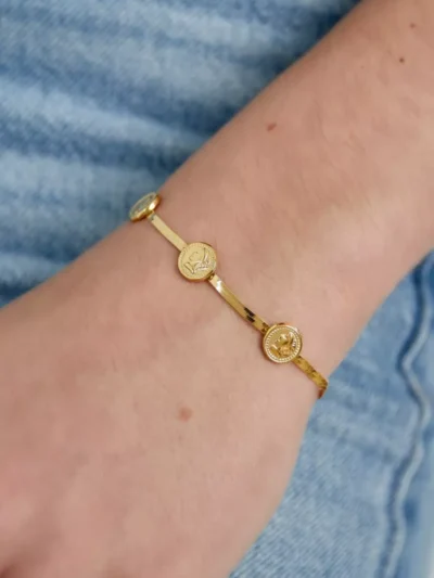 Yehwang Yehwang Lucky Coins armband | Zilver