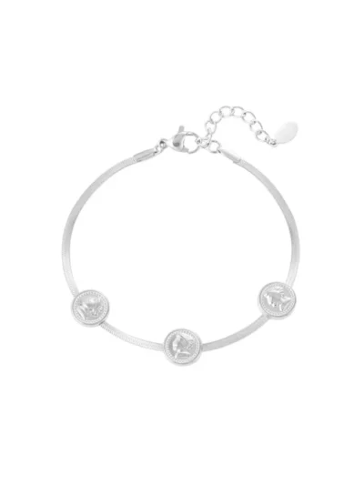 Yehwang Yehwang Lucky Coins armband | Zilver