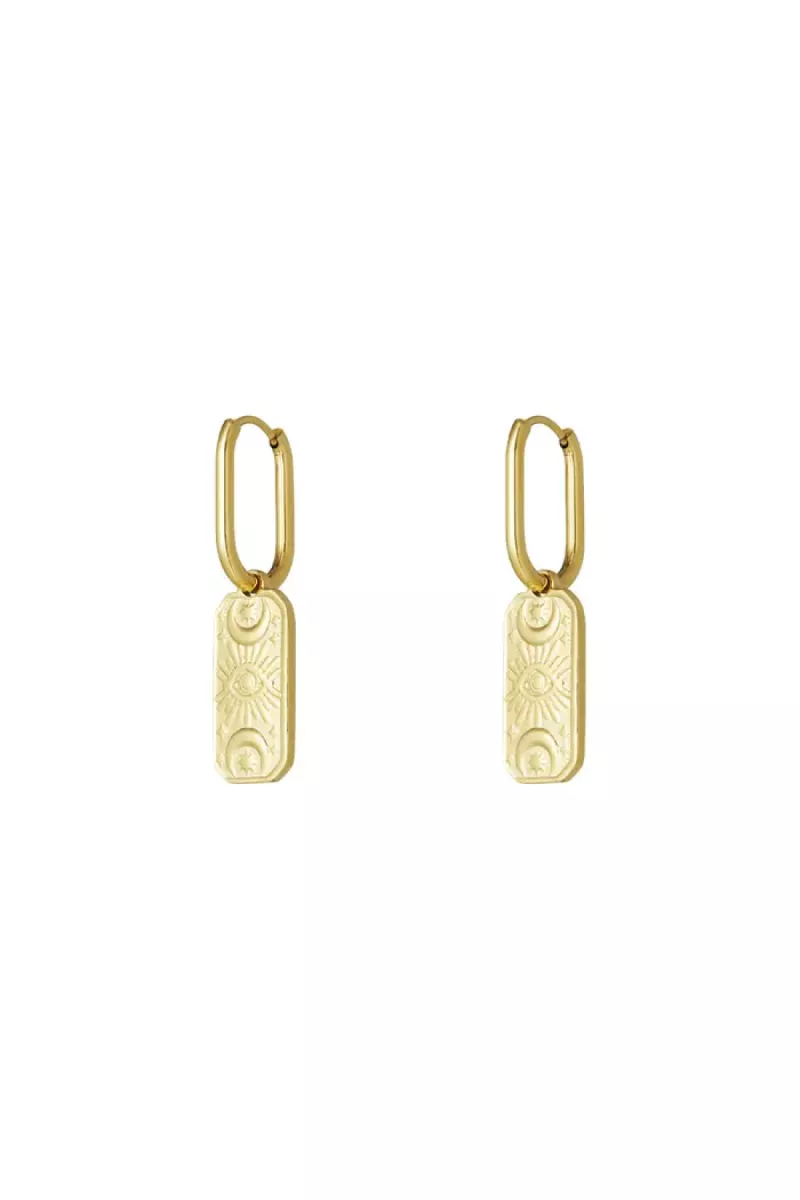 Yehwang Magic mist oorbellen | Goud 1 Yehwang Yehwang Magic mist oorbellen | Goud