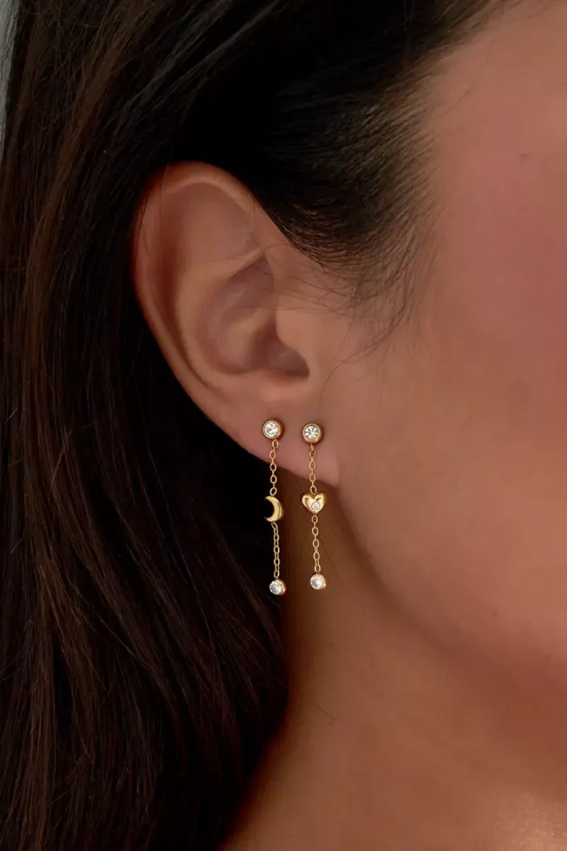 Yehwang Moonlight oorbellen | Goud 2 Yehwang Yehwang Moonlight oorbellen | Goud