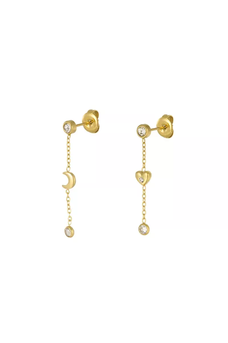 Yehwang Moonlight oorbellen | Goud 1 Yehwang Yehwang Moonlight oorbellen | Goud