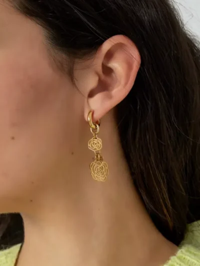 Yehwang Yehwang Oorbellen rose darling | Zilver