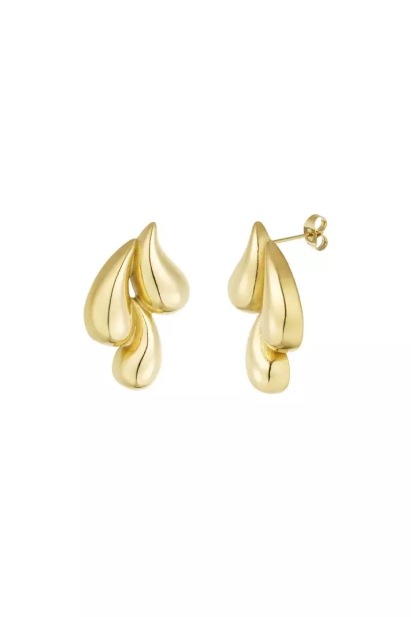 Yehwang Oorbellen triple drip | Goud 1 Yehwang Yehwang Oorbellen triple drip | Goud
