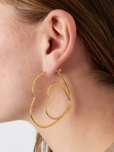 Yehwang Yehwang pair of hearts oorbellen | Goud