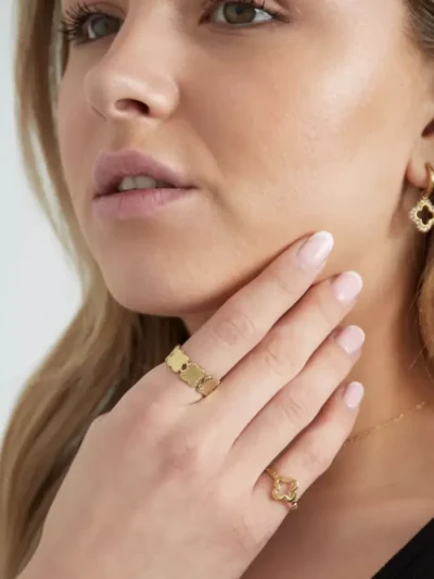 Yehwang Yehwang Ring connected clovers | Goud