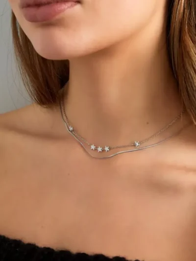 Yehwang Yehwang Starry layers ketting | Zilver