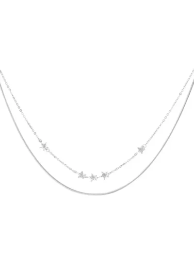 Yehwang Yehwang Starry layers ketting | Zilver