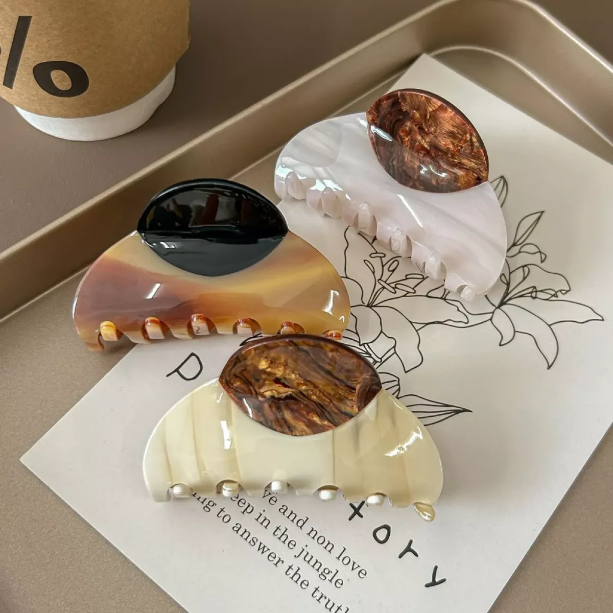 Yehwang Dames knip Dubbel | Bruin 2 Yehwang Yehwang Dames knip Dubbel | Bruin