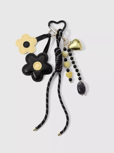 Manoon Manoon Bloemen tas hanger | Zwart