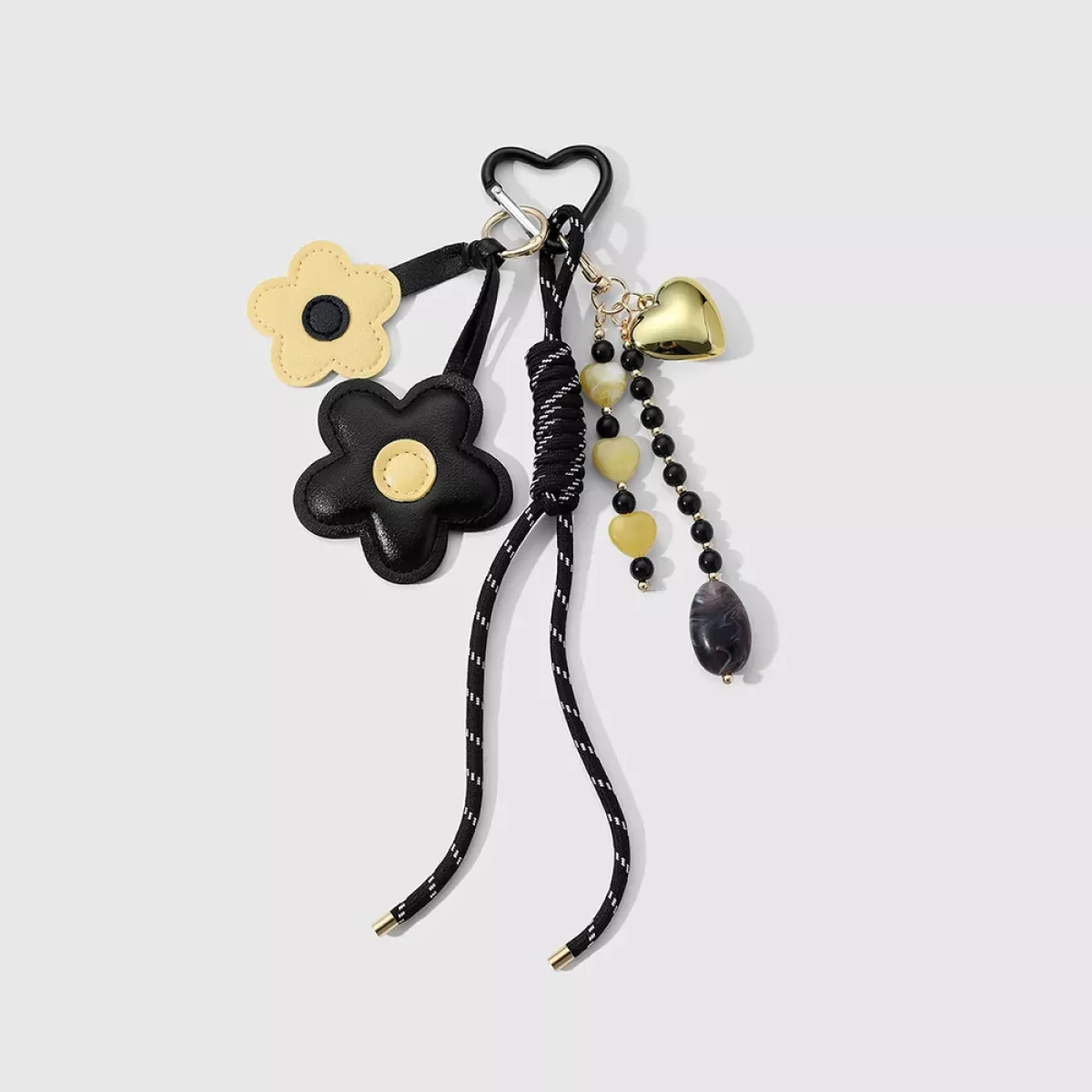 Manoon Bloemen tas hanger | Zwart 1 Manoon Manoon Bloemen tas hanger | Zwart