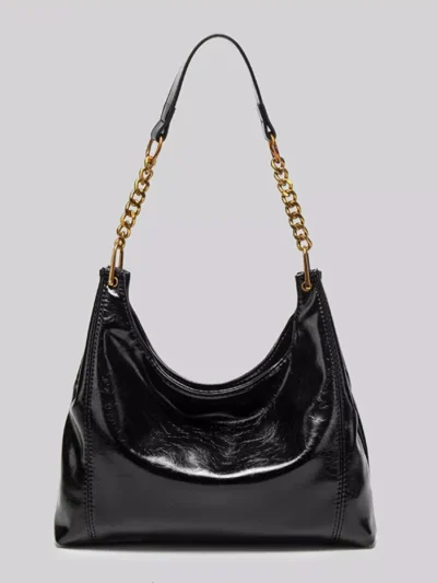 Manoon Manoon Casual tas met gouden ketting | Zwart