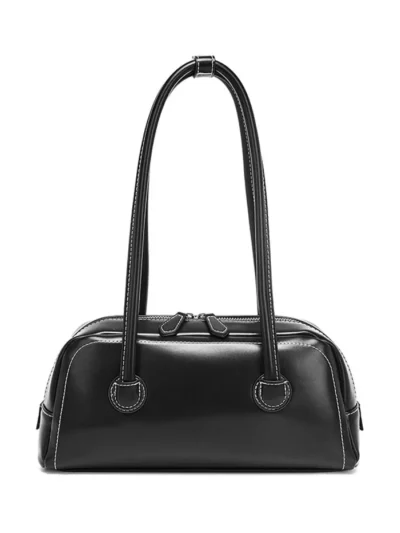 Manoon Manoon Elegante effen schoudertas | Zwart