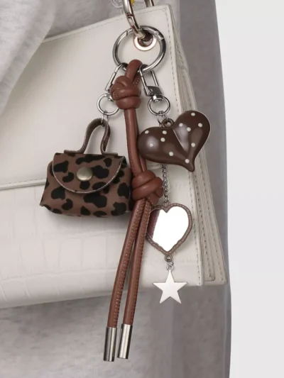 Manoon Manoon Hart luipaardprint tasbedel | Bruin