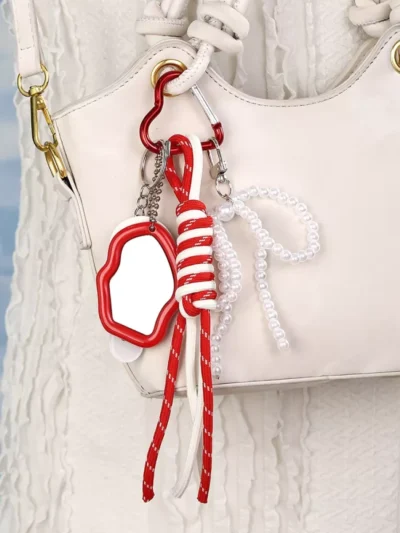 Manoon Manoon Spiegel met kam hanger | Rood