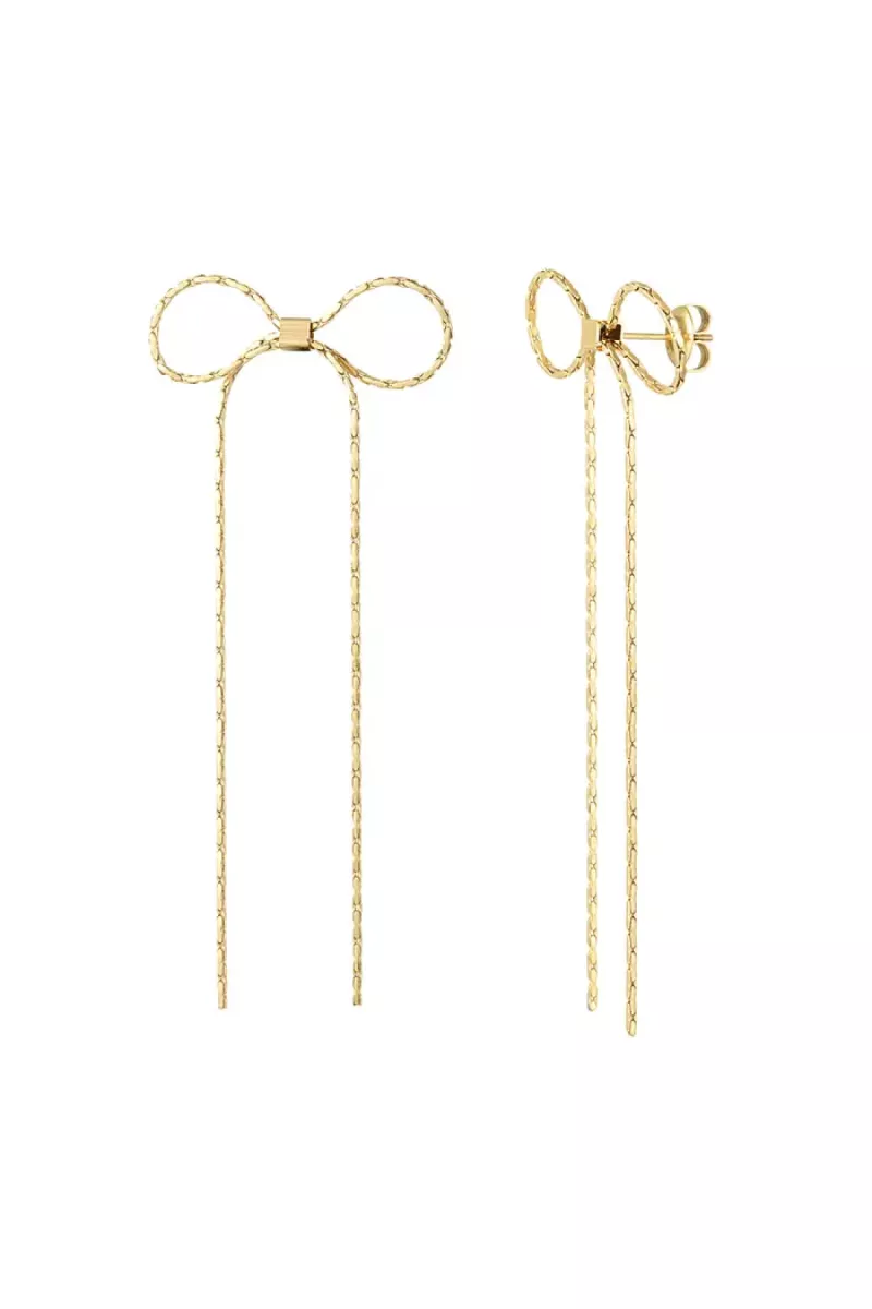 Yehwang Beautiful Bows earrings | Goud 1 Yehwang Yehwang Beautiful Bows earrings | Goud