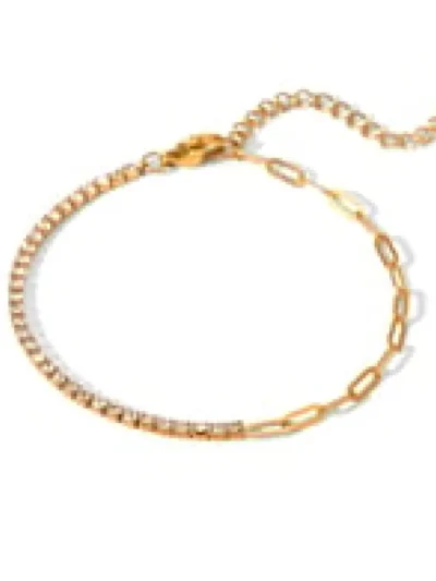 Manoon Manoon Dubbele schakel glitter | Goud