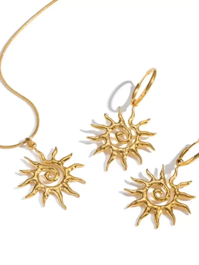 Manoon Manoon Gevormde zon ketting | Goud