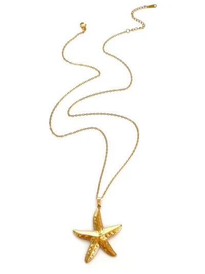 Manoon Manoon Lange zeester ketting | Goud