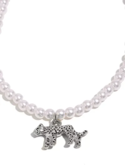 Manoon Manoon Parel ketting tijger | Zilver