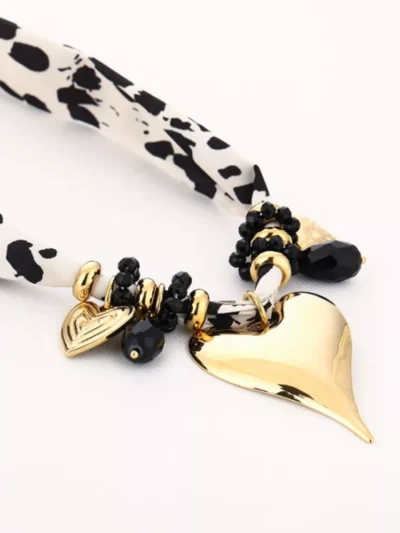 Michelle Michelle Bandana ketting luipaard | Goud