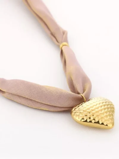 Michelle Michelle ketting stof met hanger | Goud