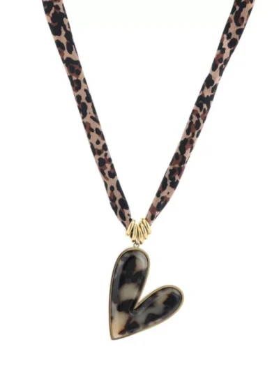 Michelle Michelle Luipaard ketting met hartje | Goud