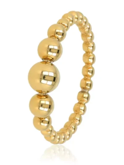 My Bendel My Bendel Aanschuifring met bolletjes | Goud