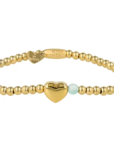My Bendel My Bendel Armband met Hartje Edelsteen | Goud