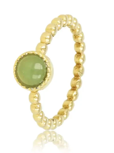 My Bendel My Bendel Aventurine Ring Bolletjes G | Goud