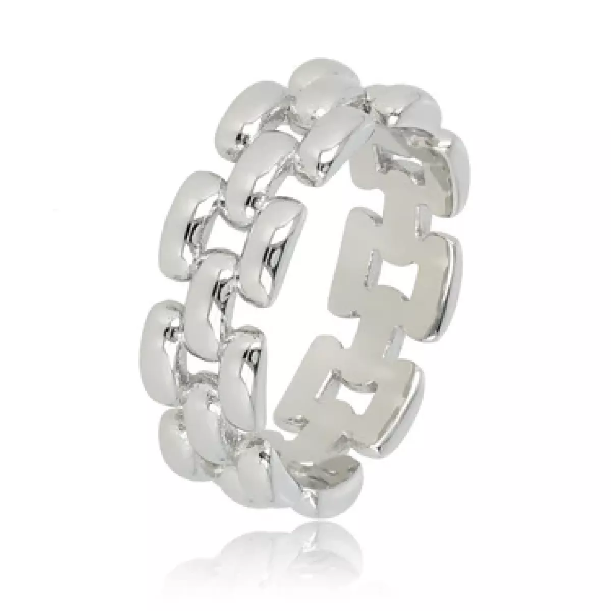 My Bendel Brede gevlochten damering | Zilver 1 My Bendel My Bendel Brede gevlochten damering | Zilver