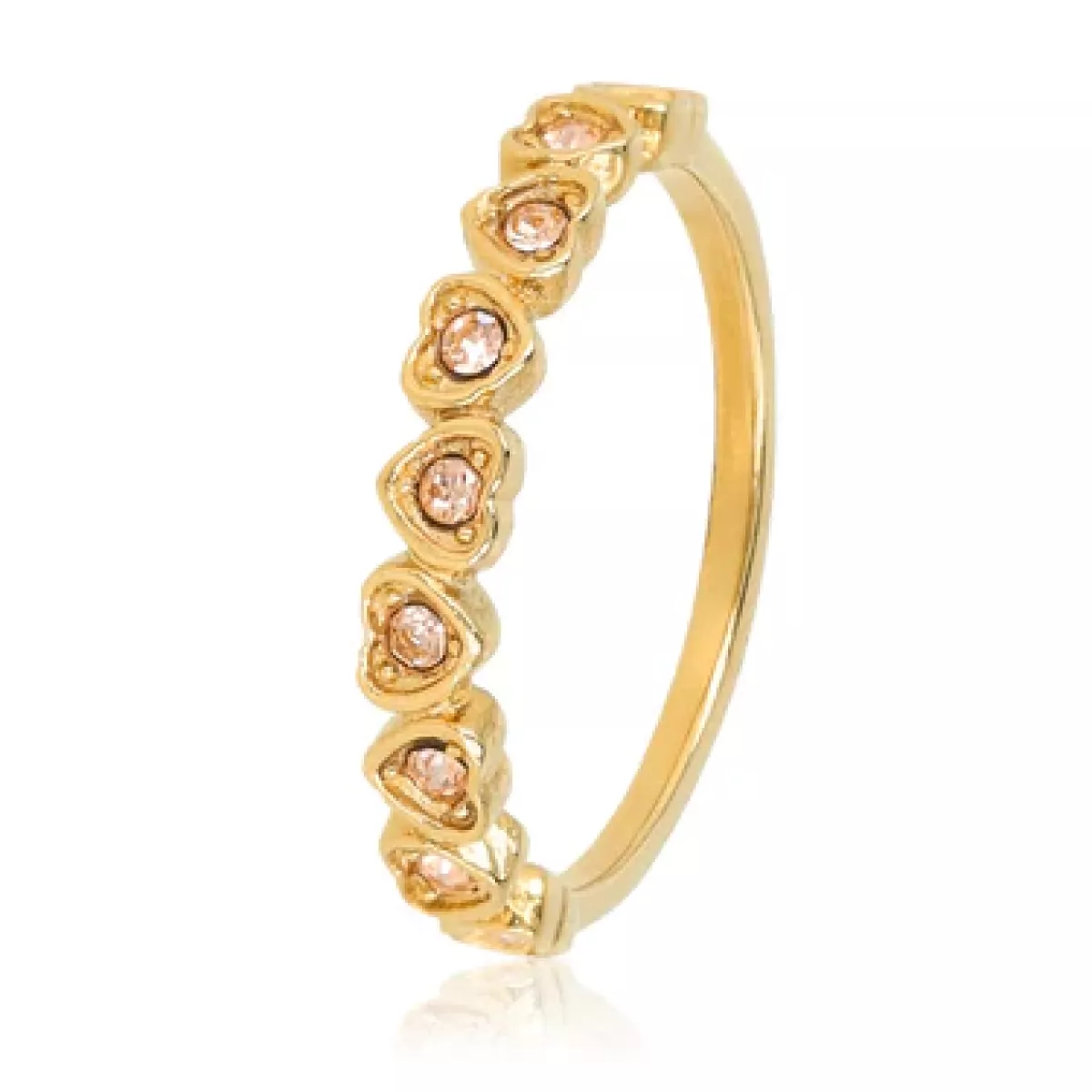 My Bendel Hartjes Ring Zirkonia Stenen | Goud 1 My Bendel My Bendel Hartjes Ring Zirkonia Stenen | Goud