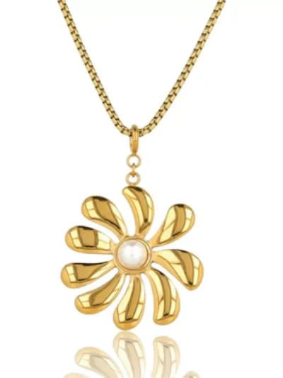 My Bendel My Bendel Ketting met bloem hanger | Goud