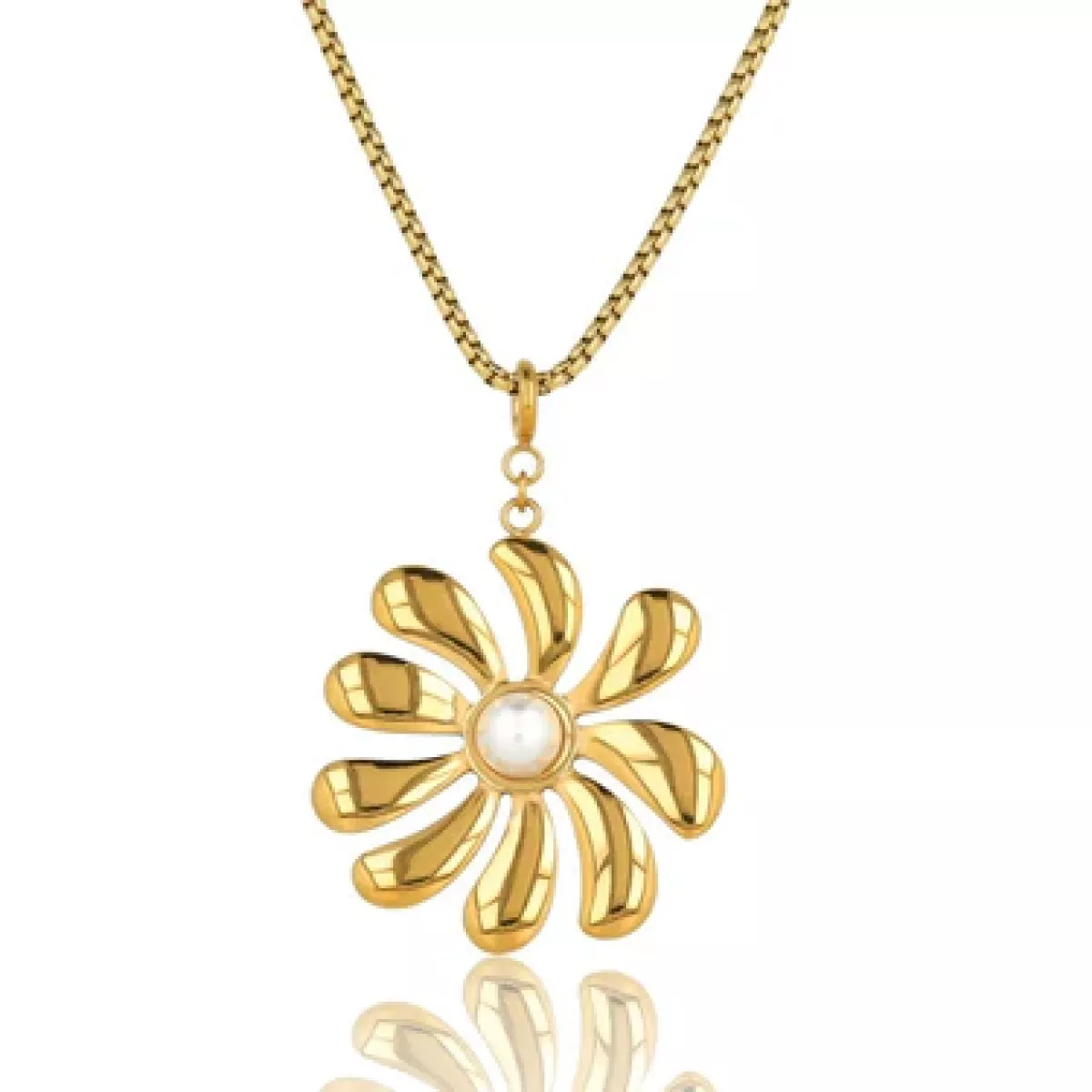 My Bendel My Bendel Ketting met bloem hanger | Goud