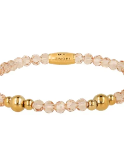 My Bendel My Bendel Kralenarmband met Smoky Topaz | Goud