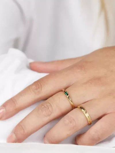 My Bendel My Bendel Ring met blad motief | Goud