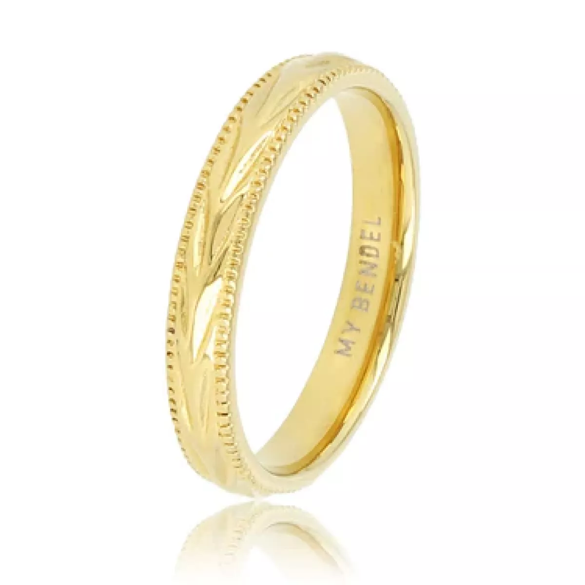 My Bendel Ring met blad motief | Goud 1 My Bendel My Bendel Ring met blad motief | Goud