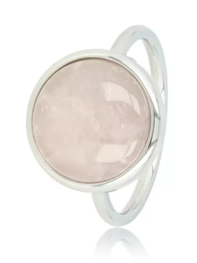 My Bendel My Bendel Ring met Rose Quartz | Zilver
