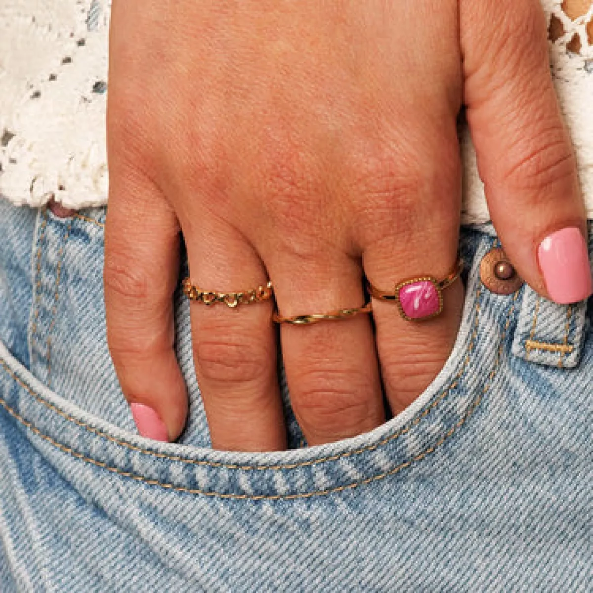 My Bendel Ring met twist | Goud 2 My Bendel My Bendel Ring met twist | Goud