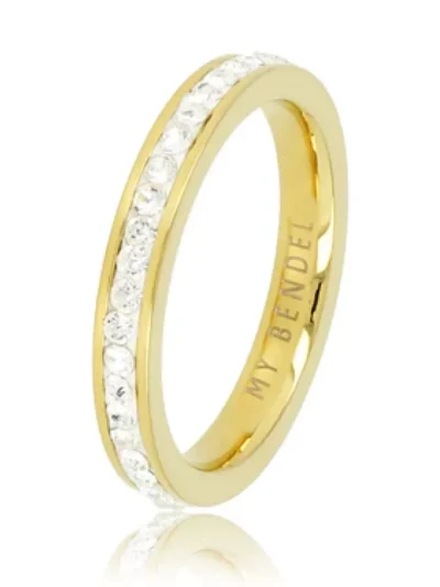 My Bendel My Bendel Ring met zirkonia steentjes | Goud