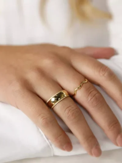 My Bendel My Bendel Sierlijke wave ring | Goud