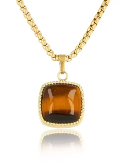 My Bendel My Bendel Tiger eye ketting | Goud