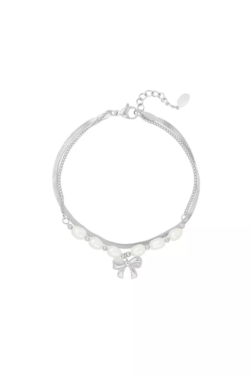 Yehwang Armband pearl love | Zilver 1 Yehwang Yehwang Armband pearl love | Zilver