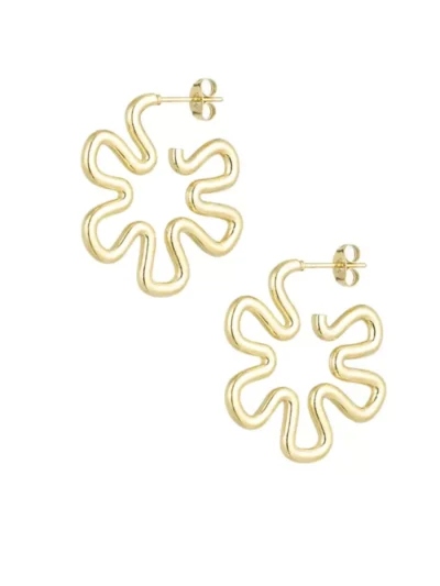 Yehwang Yehwang Hippie bloem oorbellen | Goud