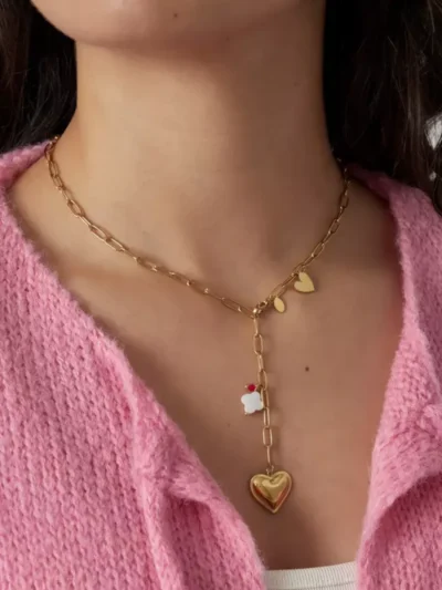 Yehwang Yehwang Ketting clover to my heart | Goud