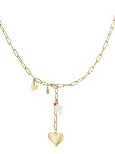 Yehwang Yehwang Ketting clover to my heart | Goud