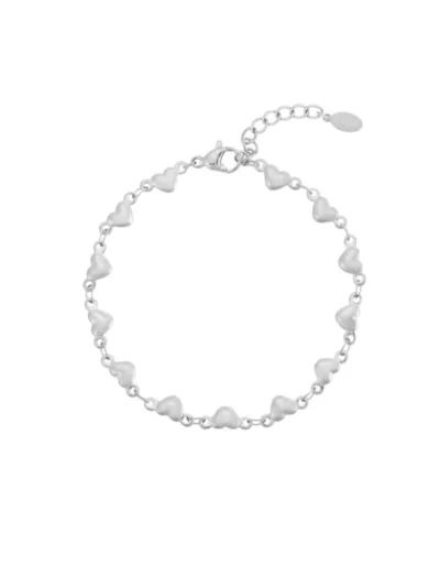 Yehwang Yehwang Multi heart armband | Zilver