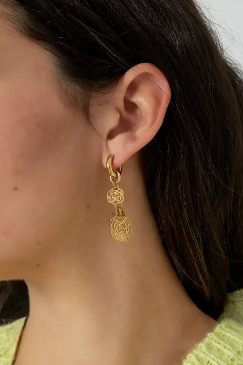 Yehwang Oorbellen rose darling | Zilver 2 Yehwang Yehwang Oorbellen rose darling | Zilver